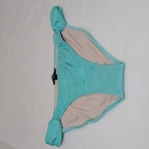 Aqua Ruched Bikini Bottom